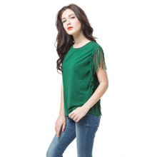 women-t-shirt-tassel-fringing-round-neck-sleeveless-tops-solid-regular-fit-casual-tee-shirt-women-green BBL