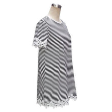 KoreanSexy Women Short Sleeve Splice Tops Shirt Lace