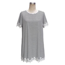 KoreanSexy Women Short Sleeve Splice Tops Shirt Lace