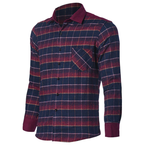 Men'S Plaid Shirts Luxury Slim Long Sleeve Formal Business Fashion Dress Warm Shirts Homme Tee Shirts