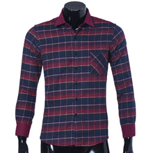 Men'S Plaid Shirts Luxury Slim Long Sleeve Formal Business Fashion Dress Warm Shirts Homme Tee Shirts