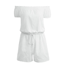 women-jumpsuit-off-shoulder-short-sleeve-drawstring-waist-overalls-for-women-solid-casual-beach-playsuit-romper BBL