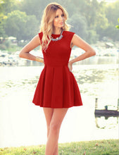 Slim Dress Women Casual Ruffle O Neck Sleeveless Solid Sexy A-line Mini Dresses Elegant Party Dress M0376