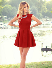 Slim Dress Women Casual Ruffle O Neck Sleeveless Solid Sexy A-line Mini Dresses Elegant Party Dress M0376