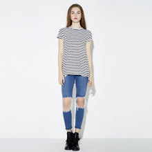 style-europe-women-basic-t-shirt-cotton-striped-o-neck-short-sleeve-loose-casual-t-shirt-top-white BBL