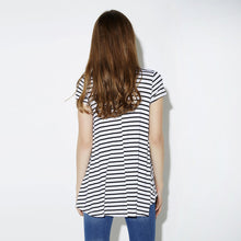 style-europe-women-basic-t-shirt-cotton-striped-o-neck-short-sleeve-loose-casual-t-shirt-top-white BBL