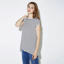 style-europe-women-basic-t-shirt-cotton-striped-o-neck-short-sleeve-loose-casual-t-shirt-top-white BBL