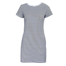 women-dress-striped-short-sleeve-mini-party-dress-white-o-neck-casual-loose-dress-beachwear-vestidos BBL