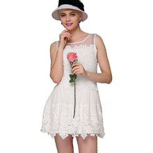 women-lace-dress-crochet-patchwork-mesh-o-neck-evening-party-dresses-sleeveless-slim-mini-office-dress-vestidos BBL