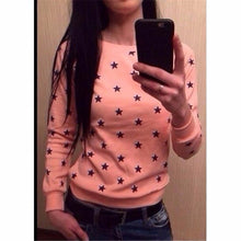 Sweatshirt Casual Print Star Full Sleeve Plus Size Women's Pullovers Women Hoodies Harajuku Sport Q0103