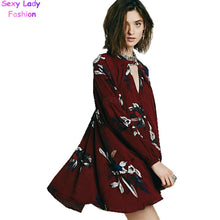 Vintage Flower Print V neck Pullover Shirt Women Lanern Sleeve Irregular Cotton Loose Blouses Tops