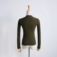 Vintage Pullover Sexy Deep V Slim Knit Top Elastic Jumper Long Sleeve Pull Femme Halter Screw Knitted Sweater Women