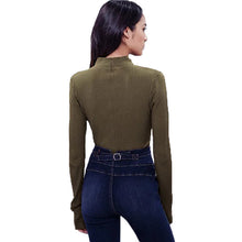 Vintage Pullover Sexy Deep V Slim Knit Top Elastic Jumper Long Sleeve Pull Femme Halter Screw Knitted Sweater Women