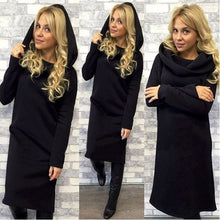 Hoody Dresses Sexy Club Women Dress Long Sleeve Leisure Hooded Dress Vestidos Q0030
