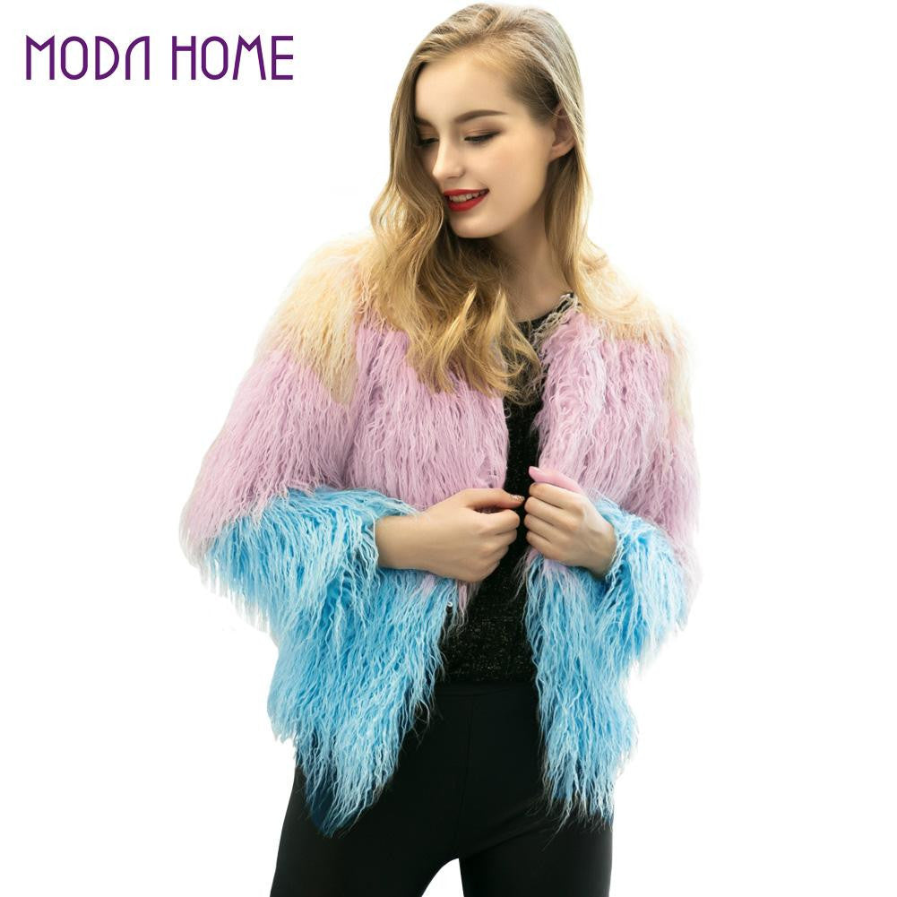 coat-women-pink-faux-fur-coat-contrast-splicing-manteau-fourrure-femme-candycolor-fluffy-round-neck-jacket-overcoat BBL