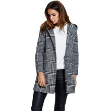 fashion-women-hooded-coat-plaid-single-breasted-pockets-manteau-femme-long-sleeve-elegant-warm-outwear-jacket-grey BBL