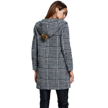 fashion-women-hooded-coat-plaid-single-breasted-pockets-manteau-femme-long-sleeve-elegant-warm-outwear-jacket-grey BBL