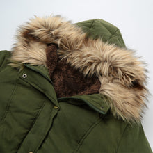 women-faux-fur-parka-quilted-fleece-lining-hoodie-drawstring-waist-hem-pockets-warm-outwear-black-abrigos-mujer BBL