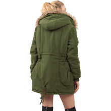 women-faux-fur-parka-quilted-fleece-lining-hoodie-drawstring-waist-hem-pockets-warm-outwear-black-abrigos-mujer BBL