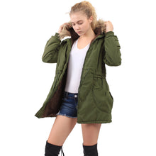 women-faux-fur-parka-quilted-fleece-lining-hoodie-drawstring-waist-hem-pockets-warm-outwear-black-abrigos-mujer BBL