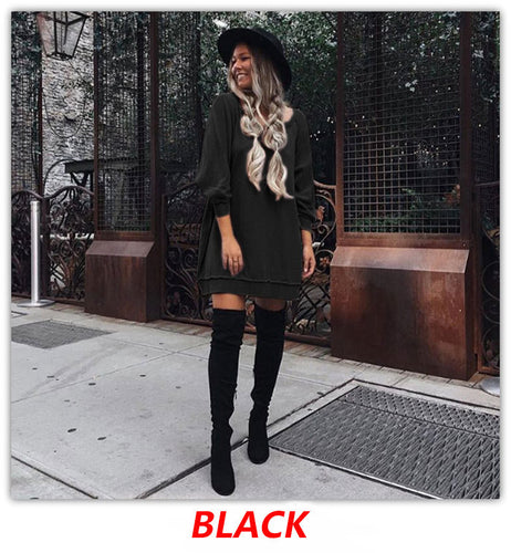Women Dress Style Dress Sweatshirts Hoodies Dresses Plus Size Sexy Casual Dress Vestidos GV383