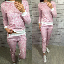 Women & Warm Women Casual Sets Women Long Sleeve O-neck Slim Solid Tracksuit Sets X0264