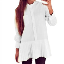 Women Blouses Shirt Dress Long Sleeve Blusas Femininas Ladies Chiffon Tops for Women Clothing White M0493