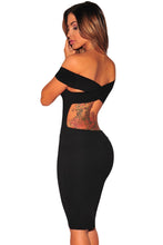women-off-the-shoulder-dress-runway-charcoal-crisscross-back-short-sleeve-slim-bodycon-dress-sexy-club-vestidos BBL