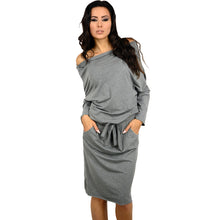 women-sexy-dress-slash-neck-off-shoulder-long-sleeve-dress-with-belt-bandage-dress-loose-casual-club-dress BBL