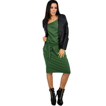 women-sexy-dress-slash-neck-off-shoulder-long-sleeve-dress-with-belt-bandage-dress-loose-casual-club-dress BBL