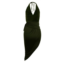 women-dress-halter-belt-split-casual-bodycon-party-dress-irregular-hem-sleeveless-club-sexy-dress-vestidos BBL