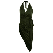 women-dress-halter-belt-split-casual-bodycon-party-dress-irregular-hem-sleeveless-club-sexy-dress-vestidos BBL