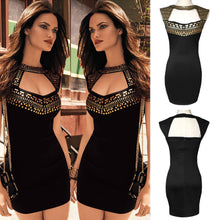 women-dress-hollow-out-sleeveless-party-dress-sexy-club-mini-dress-bodycon-dress-vestidos-de-festa BBL