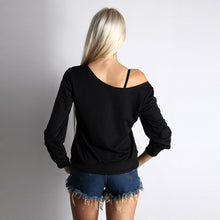 Women Sweatshirts Red Sexy Lips Print Oversized Off The Shoulder Raw Edge Pullovers Long-Sleeved ZX003