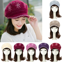 women-knit-hat-beanie-snowflake-contrast-snow-ski-brim-cap-warm-faux-hat-fur-pompom-woman-bonnet-ladies-cap BBL