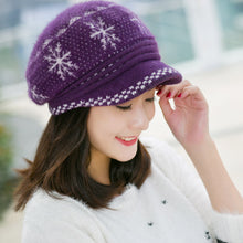 women-knit-hat-beanie-snowflake-contrast-snow-ski-brim-cap-warm-faux-hat-fur-pompom-woman-bonnet-ladies-cap BBL