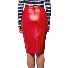 womens-fashion-pu-leather-skirt-press-stud-zip-back-saia-longa-slit-back-high-waist-pencil-skirts-bodycon-midi-skirt BBL