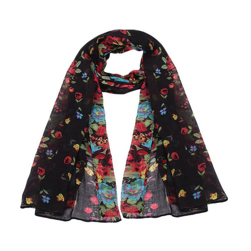 wonderful flower long soft scarfs wrap shawl for elegant women han edition scarf scarves shawls