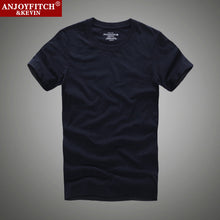 men's short-sleeved cotton T-shirt men bottoming shirt solid color Casual O-Neck Tops & Tees