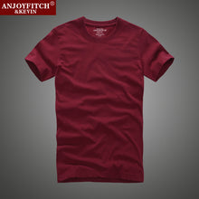 men's short-sleeved cotton T-shirt men bottoming shirt solid color Casual O-Neck Tops & Tees