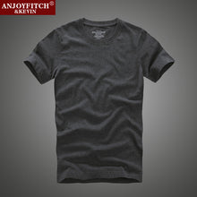 men's short-sleeved cotton T-shirt men bottoming shirt solid color Casual O-Neck Tops & Tees