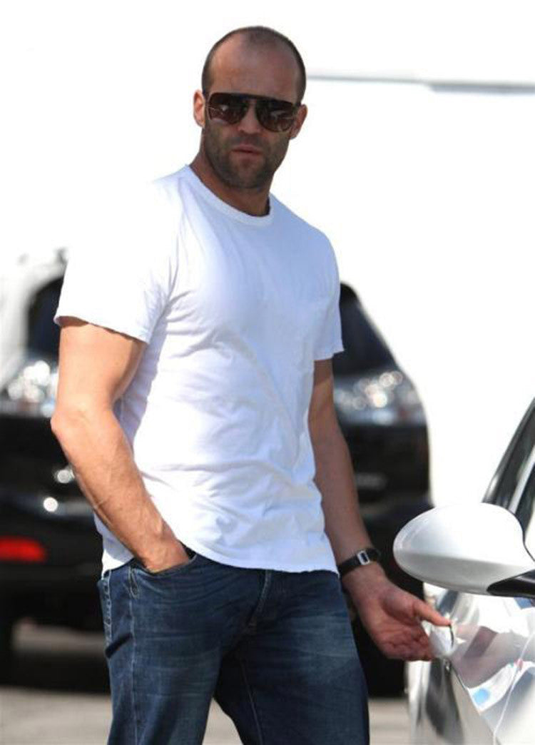 men's short-sleeved cotton T-shirt men bottoming shirt solid color Casual O-Neck Tops & Tees