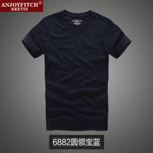 men's short-sleeved cotton T-shirt men bottoming shirt solid color Casual O-Neck Tops & Tees