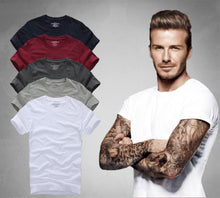 men's short-sleeved cotton T-shirt men bottoming shirt solid color Casual O-Neck Tops & Tees