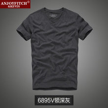 men's short-sleeved cotton T-shirt men bottoming shirt solid color Casual O-Neck Tops & Tees