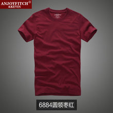 men's short-sleeved cotton T-shirt men bottoming shirt solid color Casual O-Neck Tops & Tees