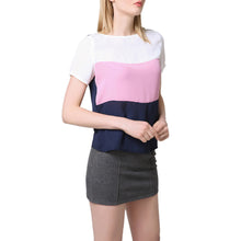 tee-shirt-femme-chiffon-t-shirt-splice-round-neck-short-sleeve-casual-elegant-women-tops-tee-shirt-plus-size-blusas BBL