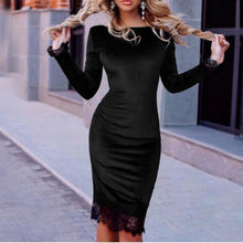 Sexy Bodycon Velvet Lace Dress Long Sleeve Round Neck Women Party Dresses Elegant Dress Lace Pencil Dress Vestidos GV495