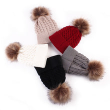 2pcss-baby-mother-knitted-cotton-hat-family-boy-girl-toddler-adult-cute-crochet-beanies-fur-ball-kids-hats-for-caps BBL