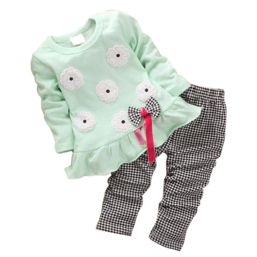 2pcss-kids-baby-girl-minnie-clothes-sets-pullover-bow-tops-plaids-checks-pants-outfits-set-wholebaby-boutique-clothing BBL